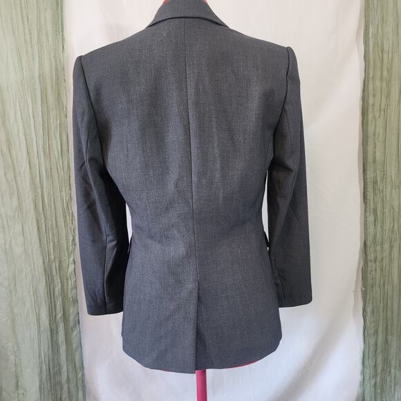 Calvin Klein Dark Gray Long Sleeves Work Business Woman's Blazer Size 6 - Picture 3 of 5